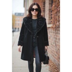 Vintage🔥Dubrowsky🤑Perlbinder 60s glam Mod Fur Overcoat Jackie O Style mob wife